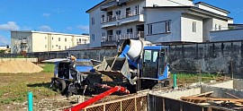 AS-3.5 self loading concrete mixer with trailer concrete pump