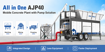 concrete plant with pump